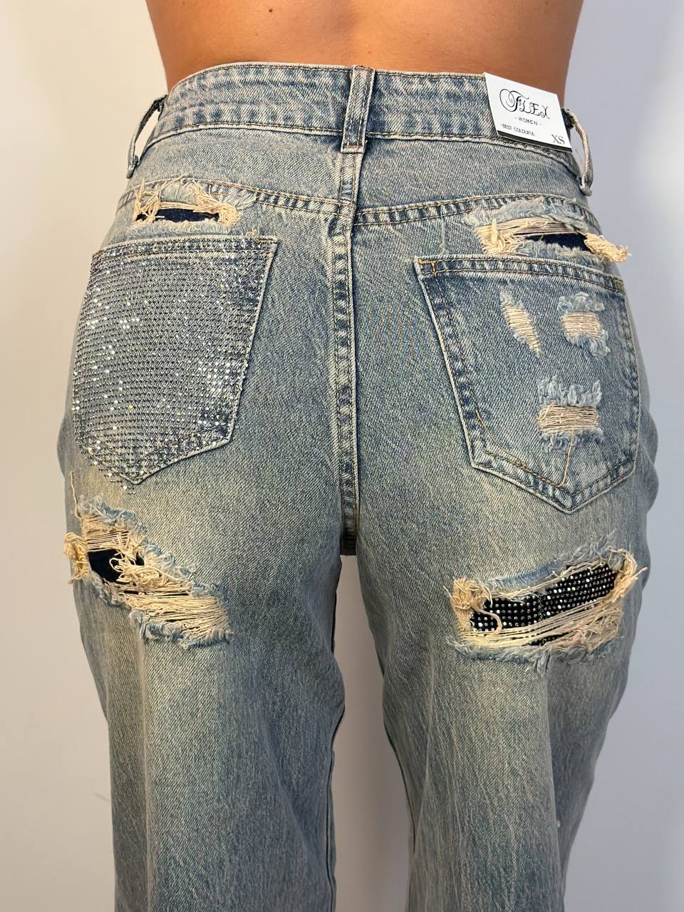 Jeans Tasca Strass - Abbigliamento Jessica