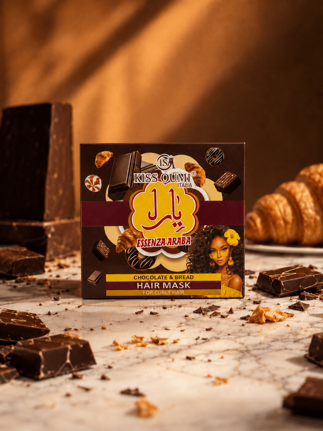 Kiss Oumi Essenza Araba Chocolate & Bread Hair Mask 🍫 500ml - Abbigliamento Jessica