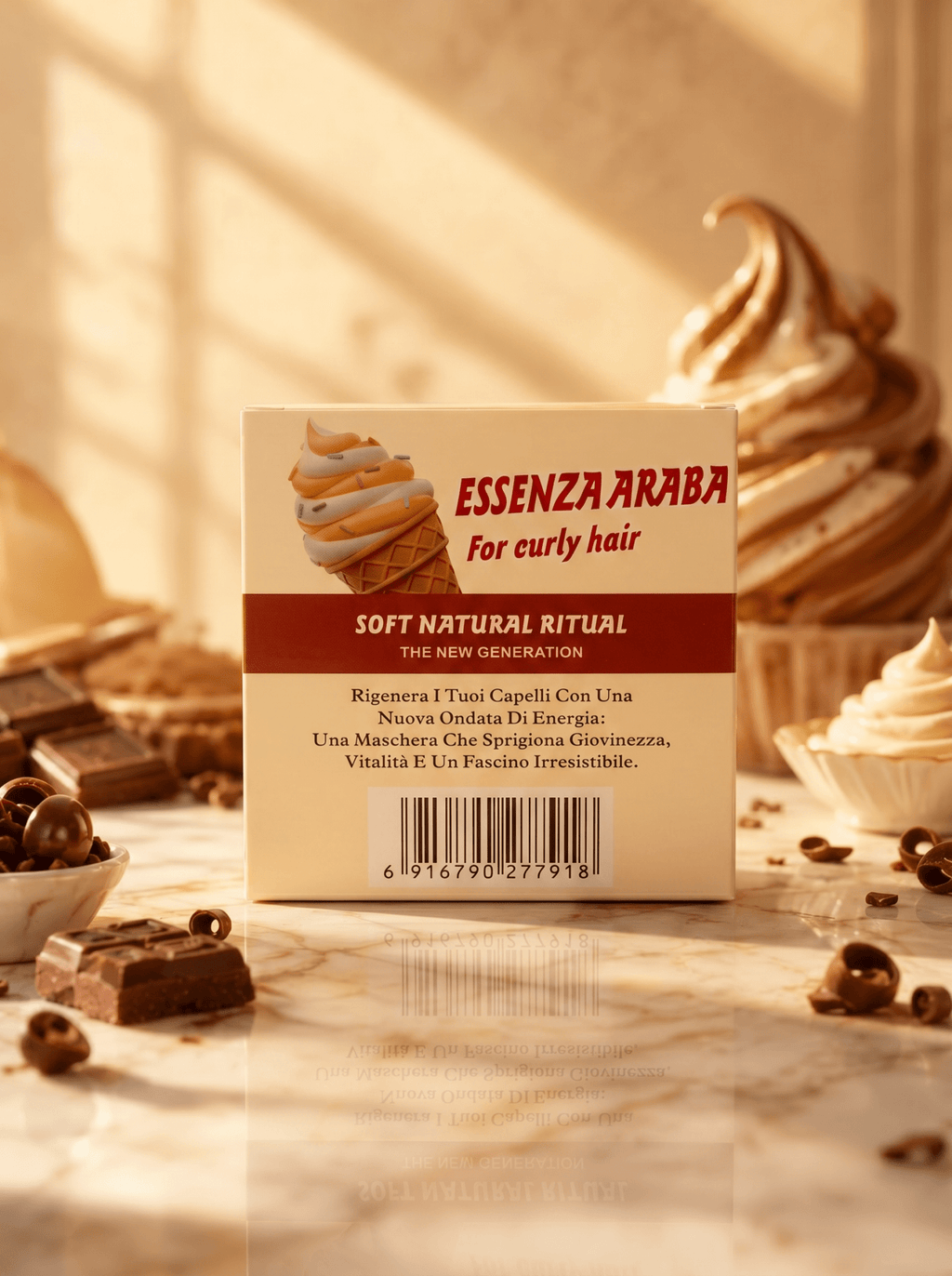 Kiss Oumi Essenza Araba Chocolate & Ice Cream Hair Mask 🍦 500ml - Abbigliamento Jessica