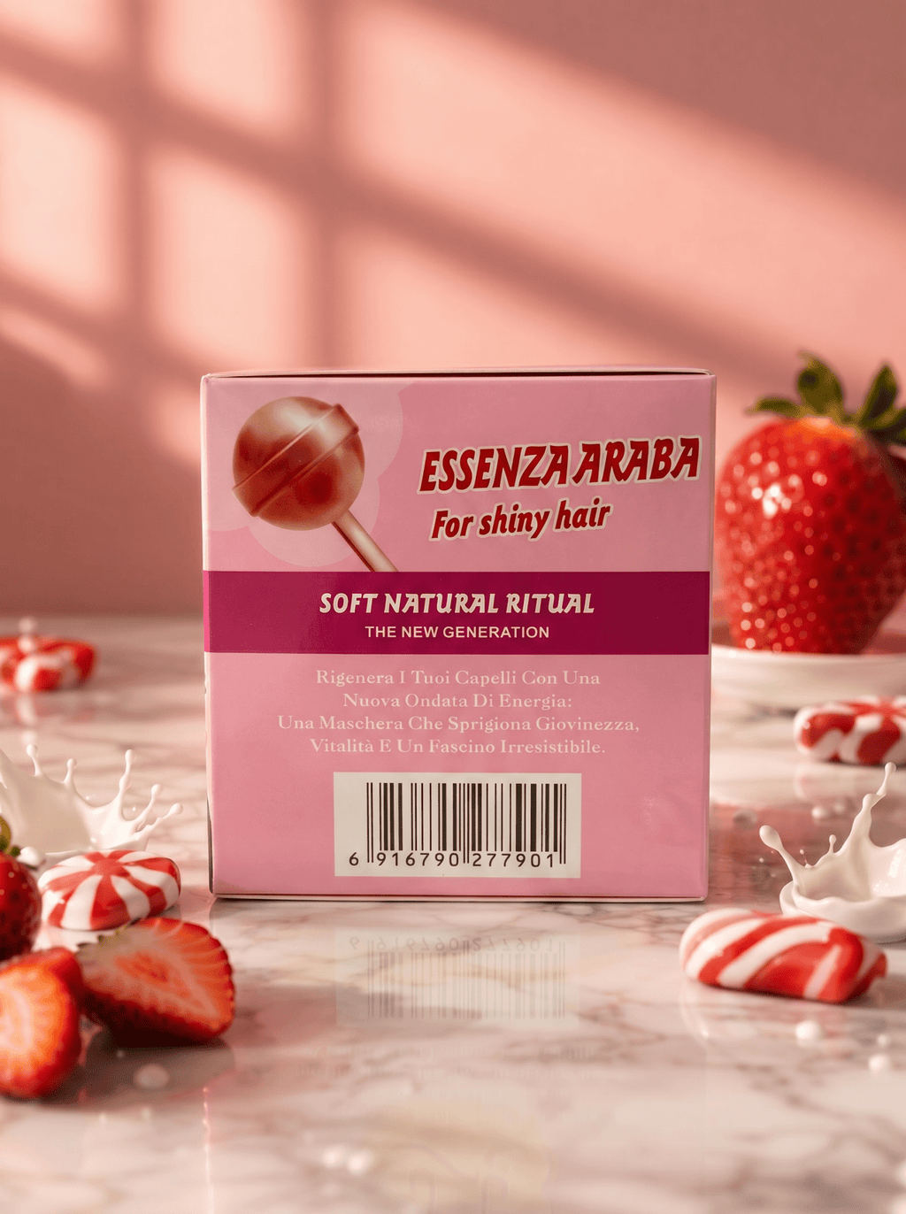 Kiss Oumi Essenza Araba Strawberry & Candy Hair Mask 🍓 500ml - Abbigliamento Jessica