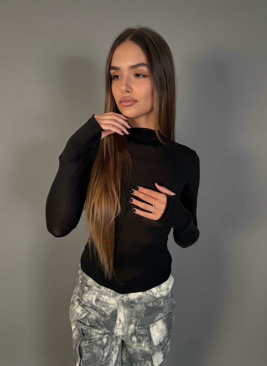 Maglia Crop Paris Con Manicotti - Abbigliamento Jessica