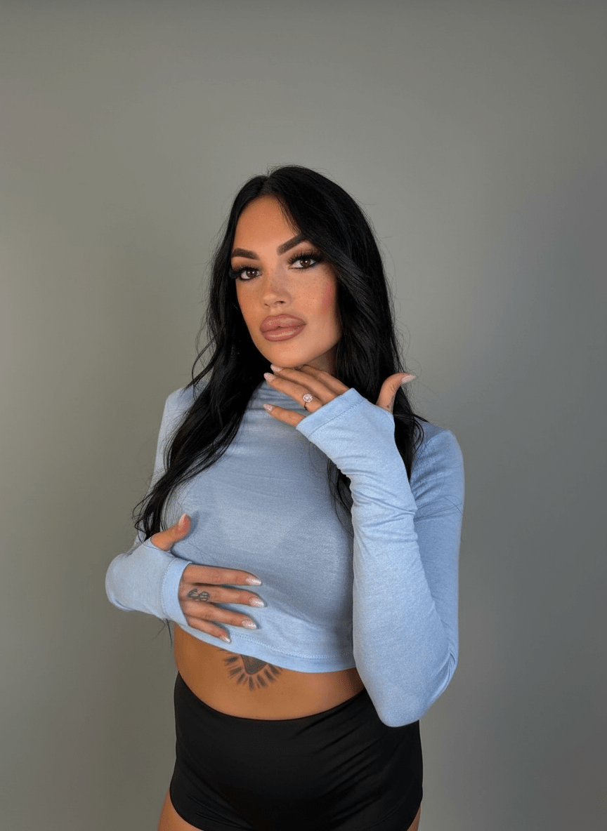 Maglia Crop Paris Con Manicotti - Abbigliamento Jessica