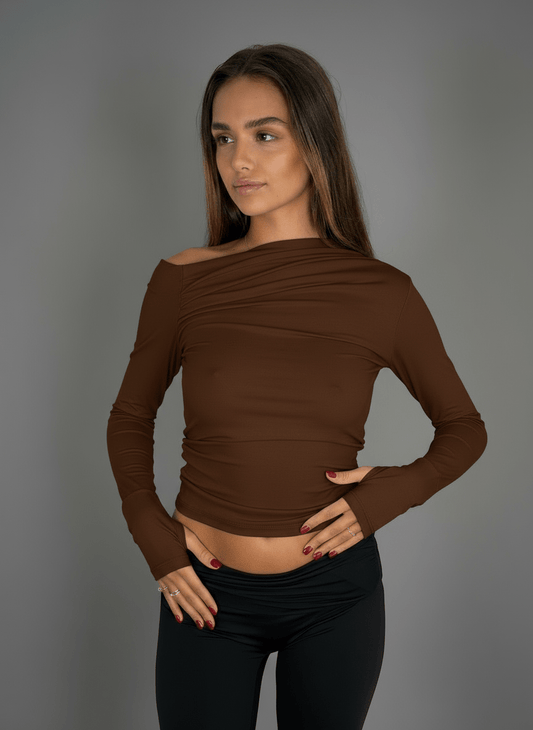 Maglia Kylie Marrone - Abbigliamento Jessica