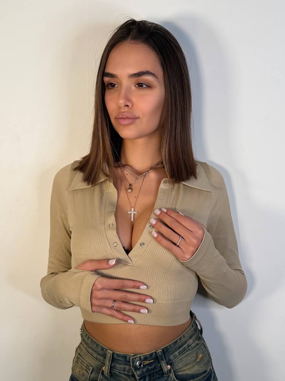 Maglia Modellante Crop - Abbigliamento Jessica