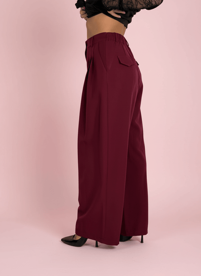 Pantalone Palazzo Fatal Bordeux - Abbigliamento Jessica