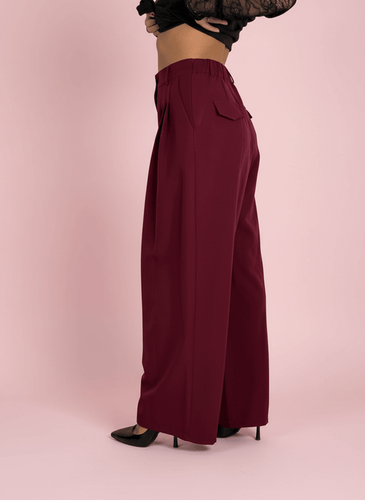 Pantalone Palazzo Fatal Bordeux - Abbigliamento Jessica