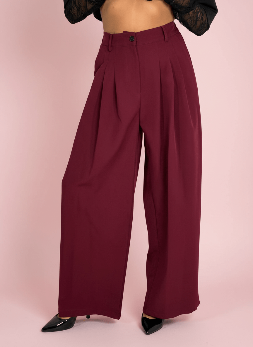 Pantalone Palazzo Fatal Bordeux - Abbigliamento Jessica