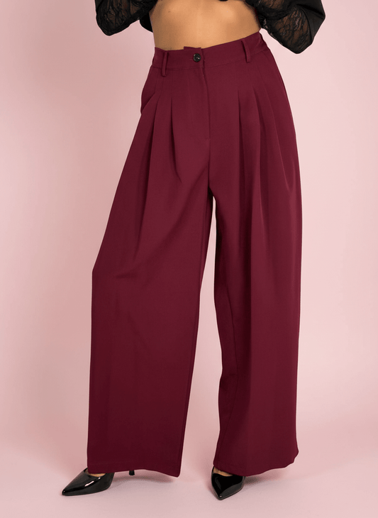 Pantalone Palazzo Fatal Bordeux - Abbigliamento Jessica