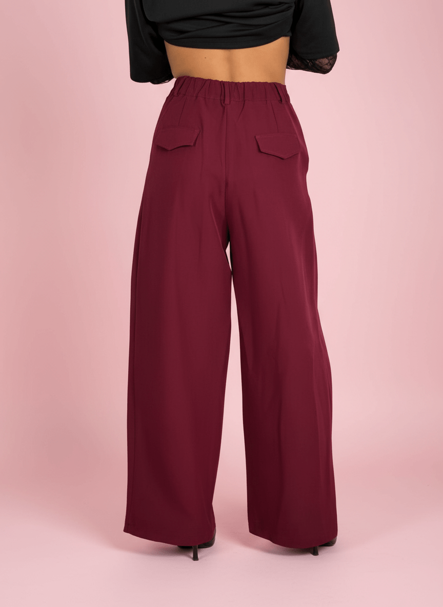 Pantalone Palazzo Fatal Bordeux - Abbigliamento Jessica
