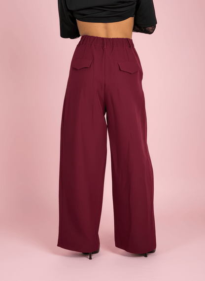 Pantalone Palazzo Fatal Bordeux - Abbigliamento Jessica