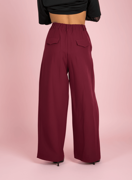 Pantalone Palazzo Fatal Bordeux - Abbigliamento Jessica