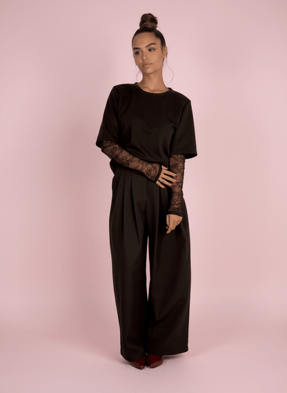 Pantalone Palazzo Fatal Marrone - Abbigliamento Jessica