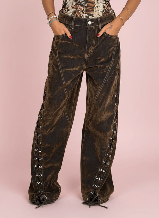 Pantalone Velvet Marrone Caldo - Abbigliamento Jessica