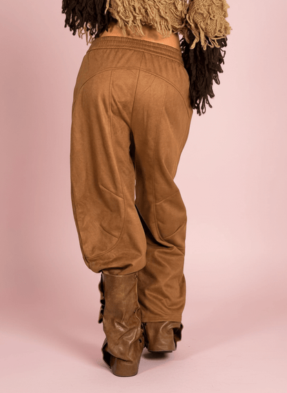 Pantaloni Soft Street Cuoio - Abbigliamento Jessica
