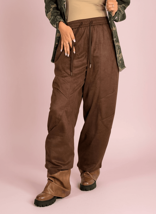 Pantaloni Soft Street Marrone - Abbigliamento Jessica
