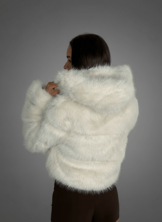 Pelliccia Soft Glam Panna - Abbigliamento Jessica