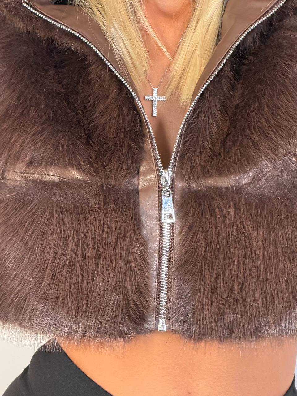Eco Fur Soft Glam Crop