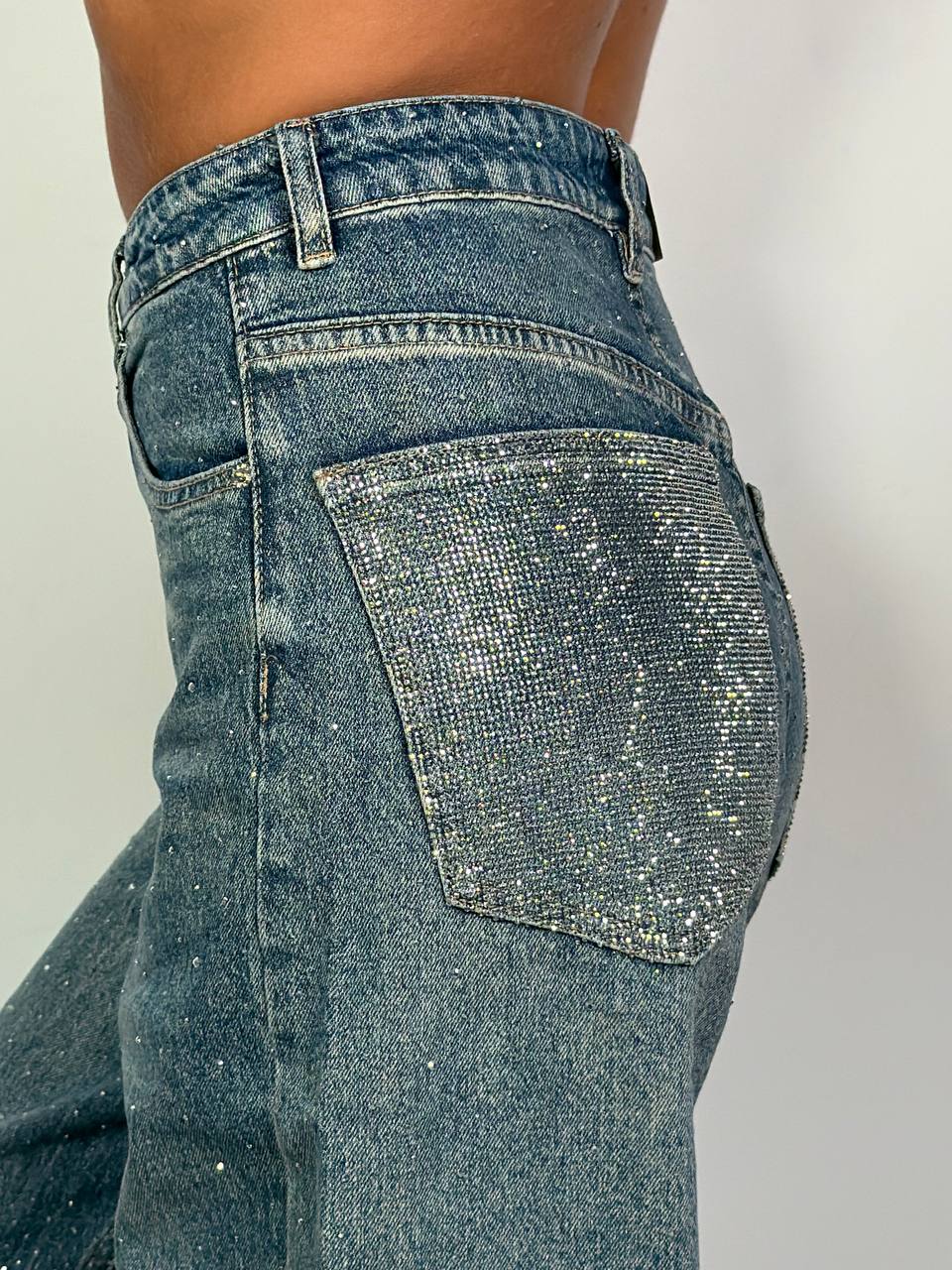 Jeans Double Strass