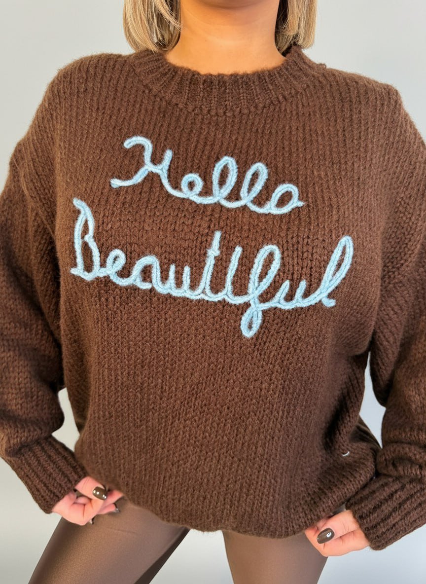 Pull Hello Beautiful - Abbigliamento Jessica