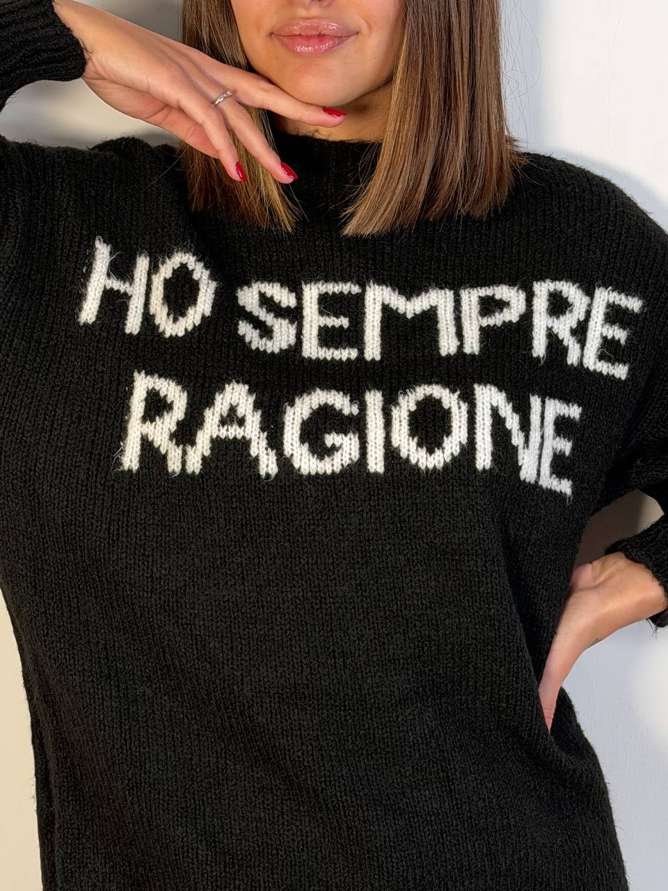Pull Ho Sempre Ragione Maiuscolo - Abbigliamento Jessica