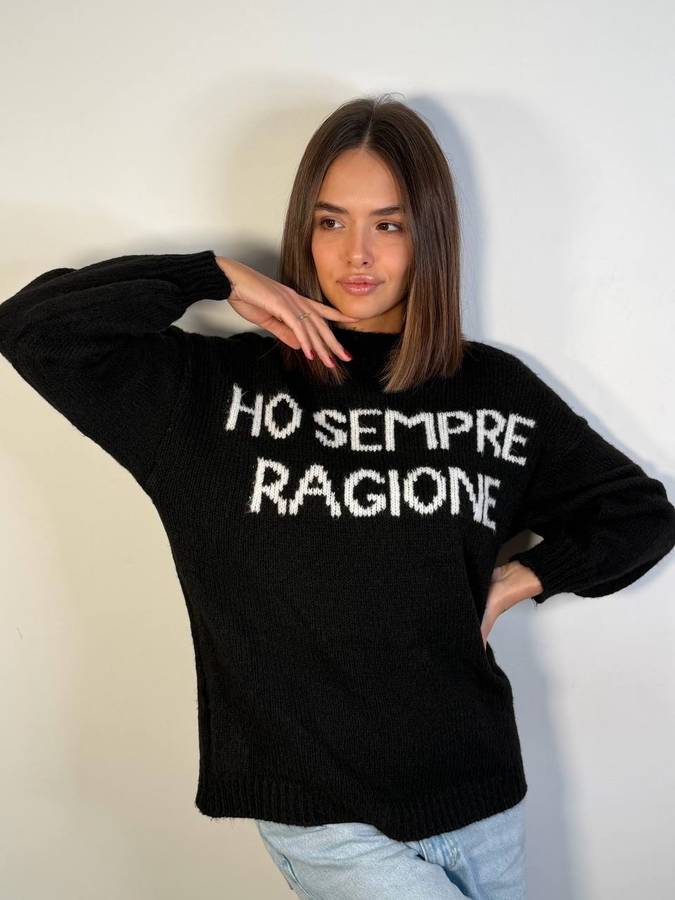 Pull Ho Sempre Ragione Maiuscolo - Abbigliamento Jessica