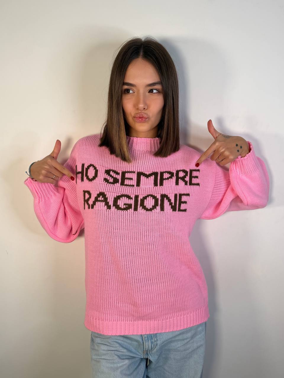 Pull Ho Sempre Ragione Maiuscolo - Abbigliamento Jessica