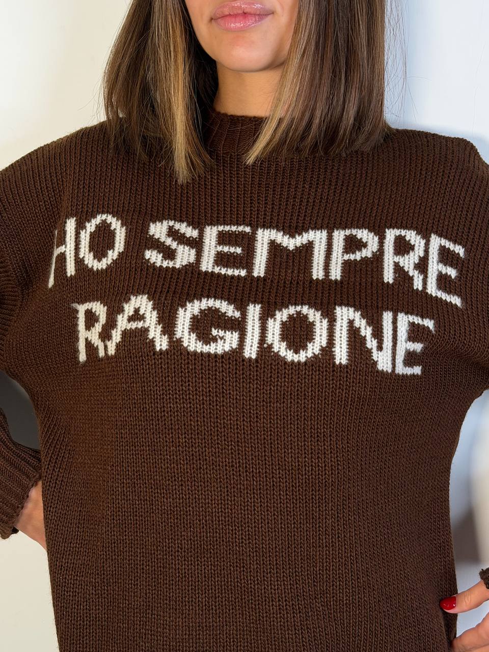Pull Ho Sempre Ragione Maiuscolo - Abbigliamento Jessica