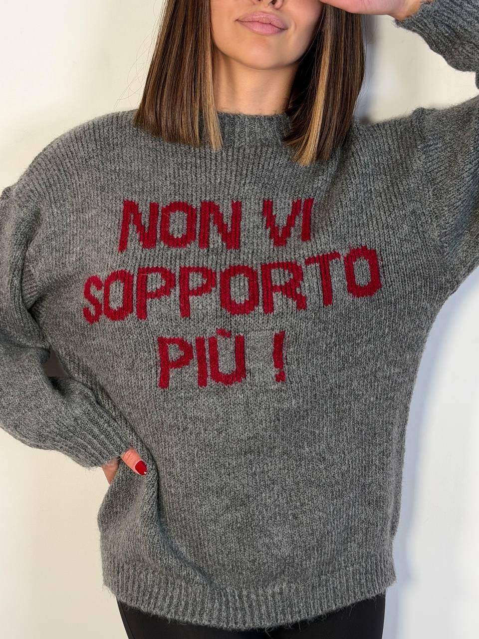 Pull Non Vi Sopporto Piu - Abbigliamento Jessica