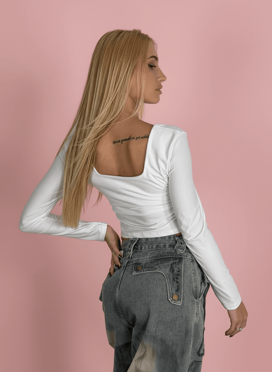 Second Skin Maglia In Lycra Bianco - Abbigliamento Jessica