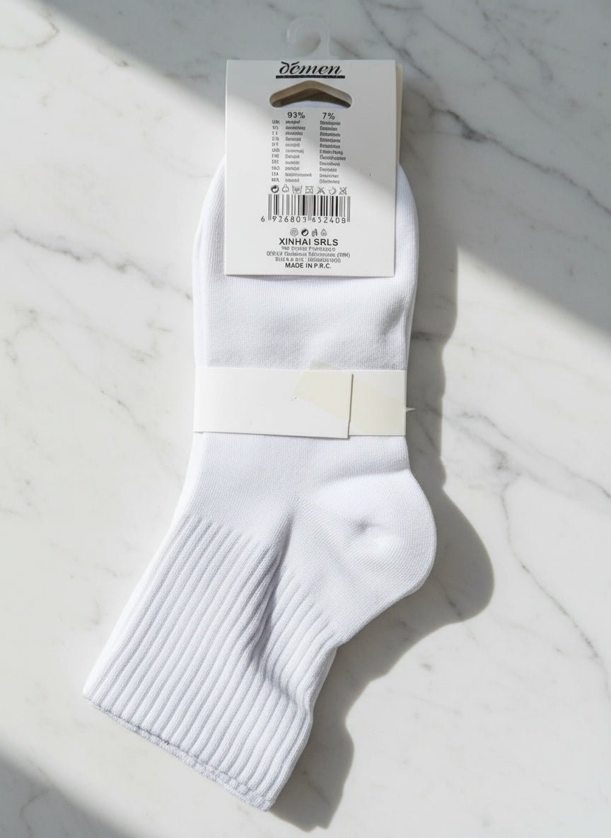 Set 3 Calzini Donna Ultra Morbidi – Comfort Quotidiano (Bianco/Nero) - Abbigliamento Jessica