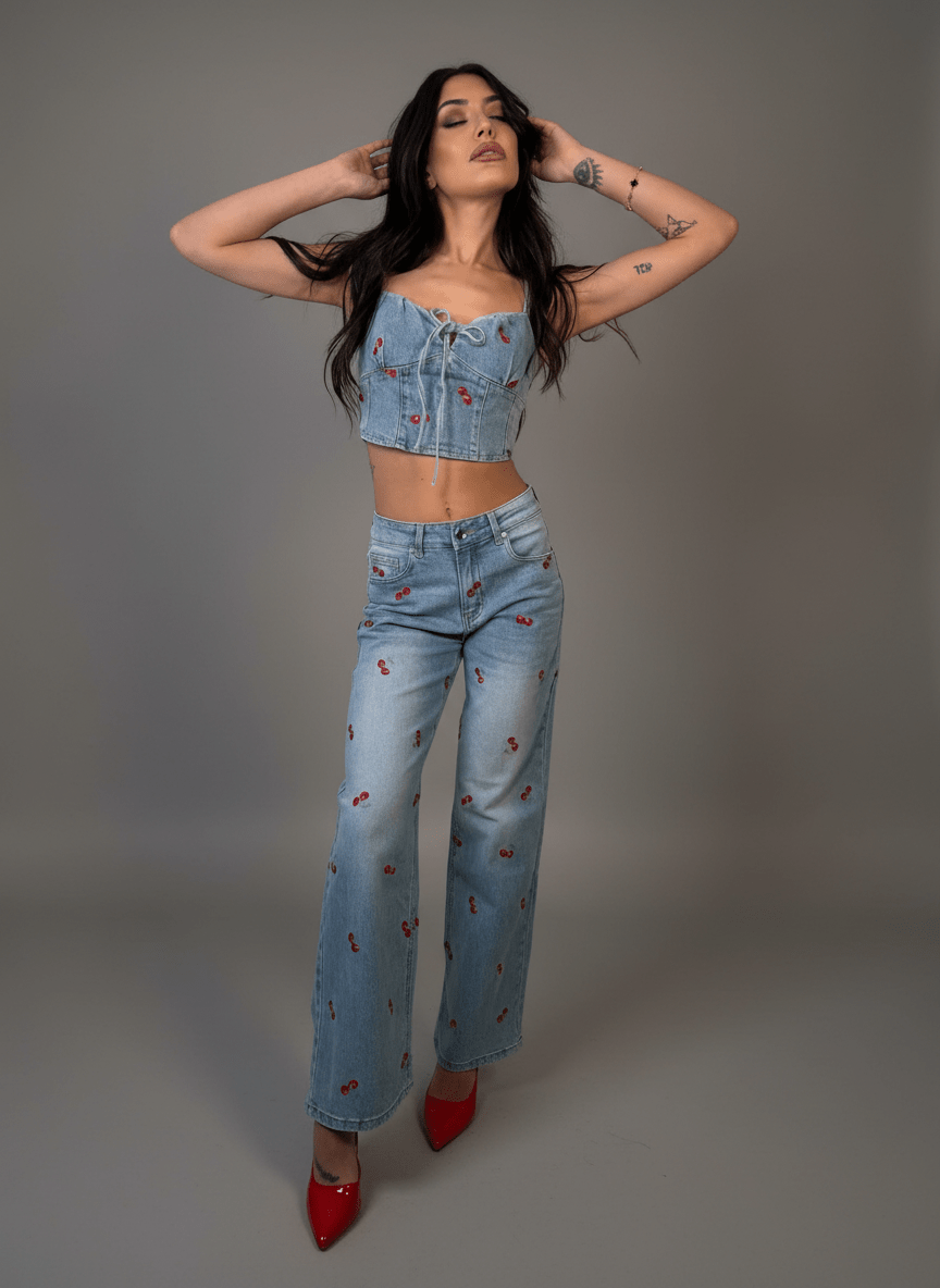 Set Cherry Denim - Abbigliamento Jessica