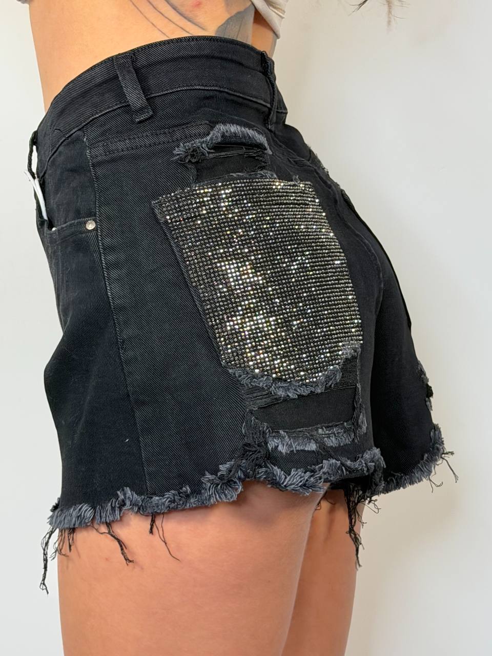 Shorts Tasca Strass - Abbigliamento Jessica