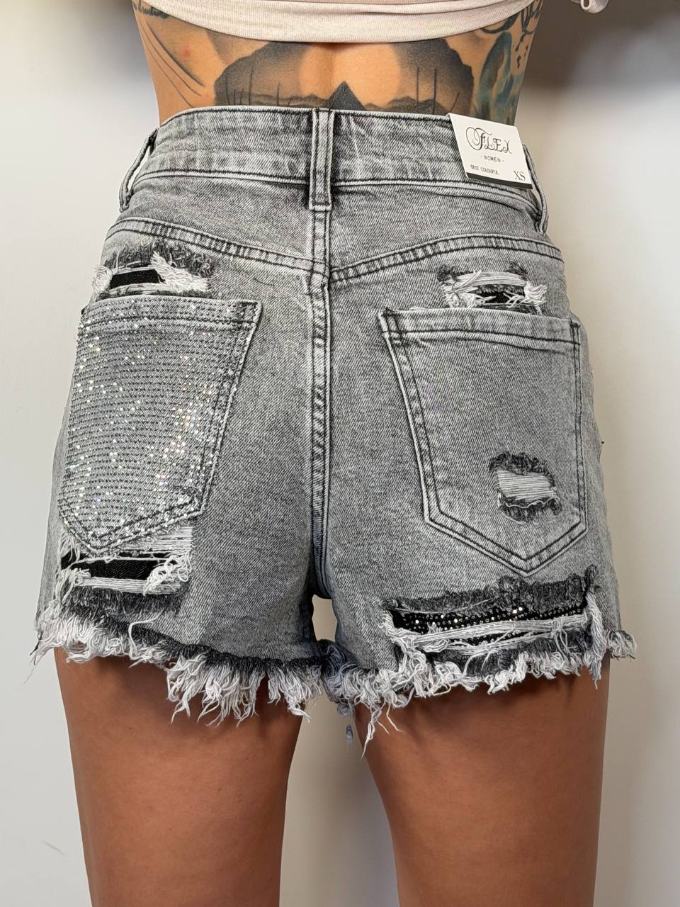 Shorts Tasca Strass - Abbigliamento Jessica