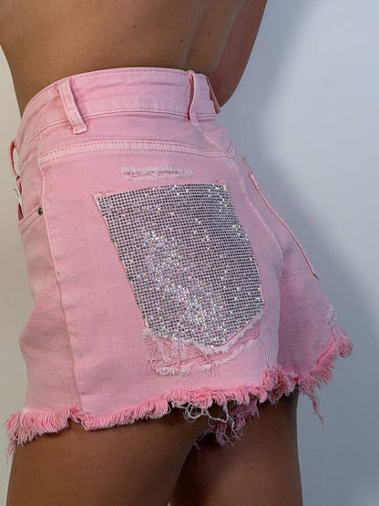Shorts Tasca Strass - Abbigliamento Jessica