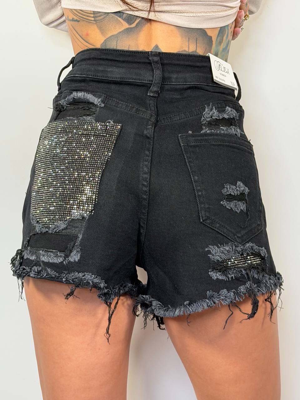 Shorts Tasca Strass - Abbigliamento Jessica