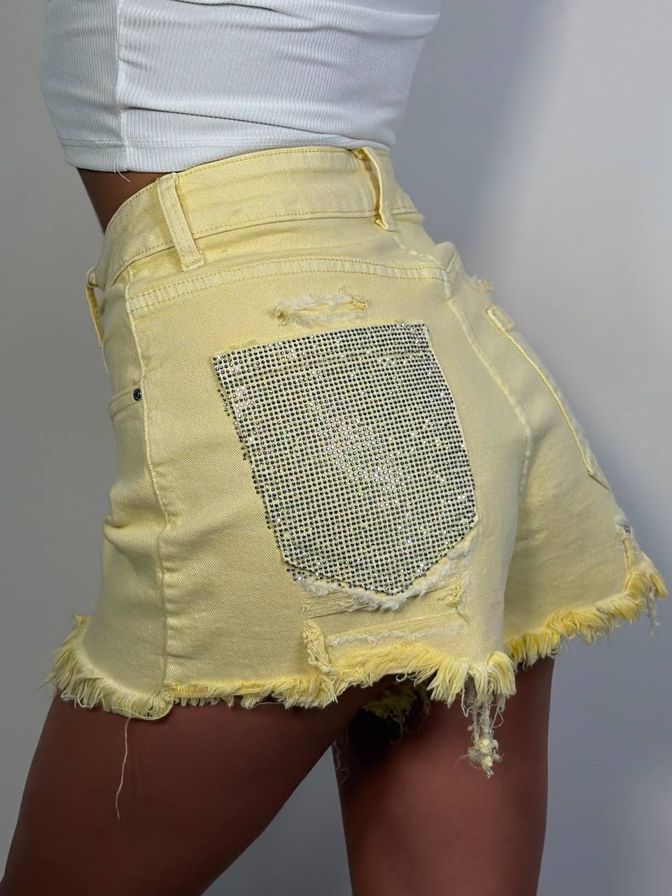 Shorts Tasca Strass - Abbigliamento Jessica