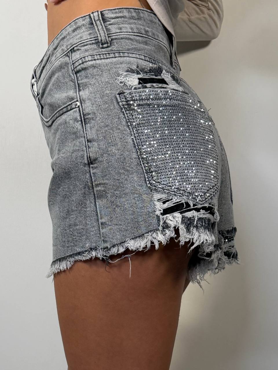Shorts Tasca Strass - Abbigliamento Jessica