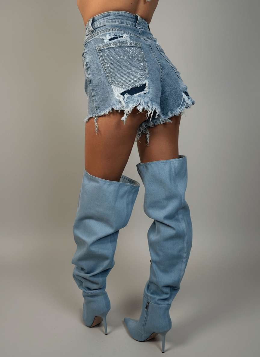 Shorts Tasca Strass - Abbigliamento Jessica
