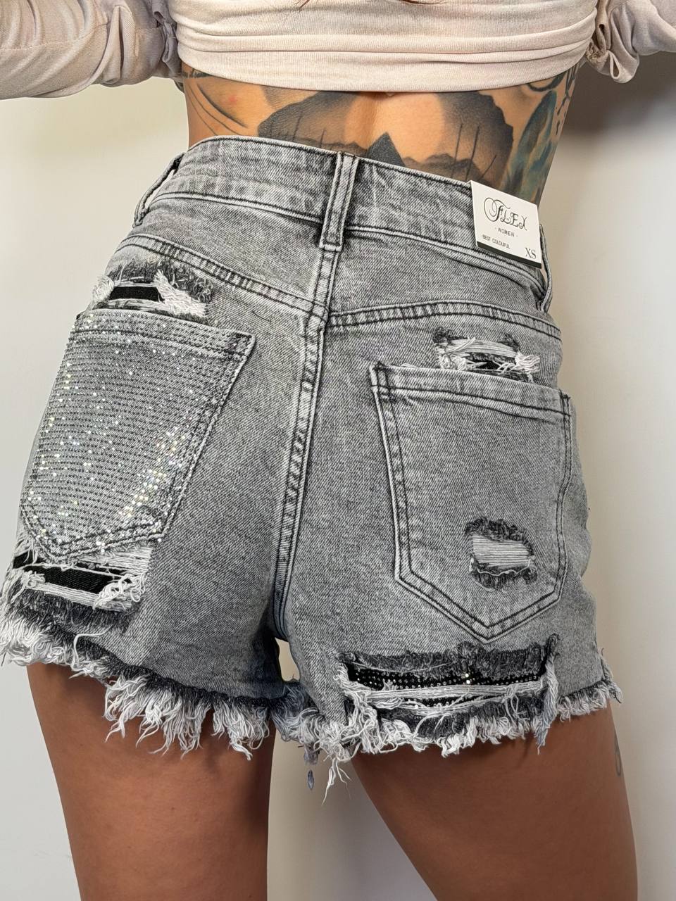 Shorts Tasca Strass - Abbigliamento Jessica