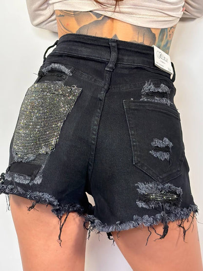 Shorts Tasca Strass - Abbigliamento Jessica