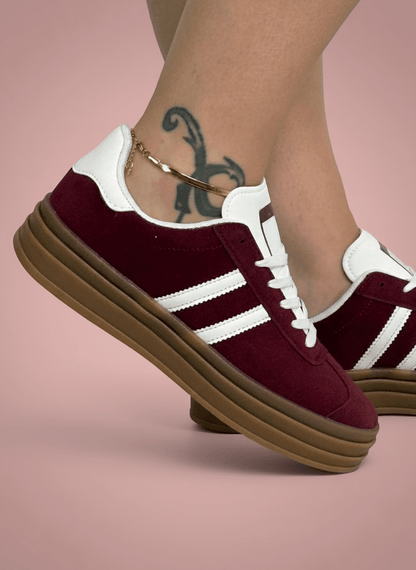 Sneakers Eco Camoscio Vibe Bordeux - Abbigliamento Jessica
