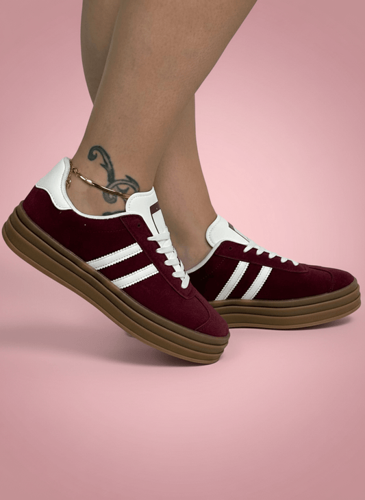 Sneakers Eco Camoscio Vibe Bordeux - Abbigliamento Jessica