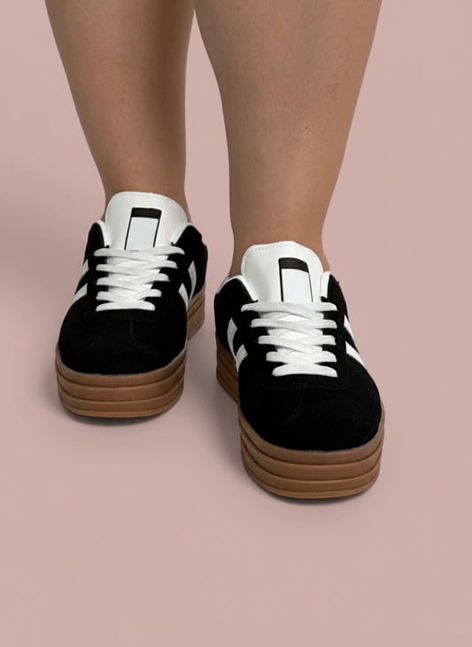 Sneakers Eco Camoscio Vibe Nero - Abbigliamento Jessica
