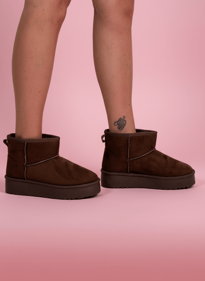 Stivaletto Cozy Platform Marrone - Abbigliamento Jessica