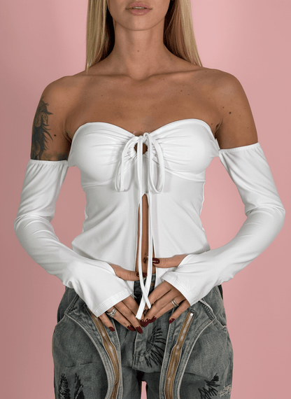 Top Butterfly Bianco - Abbigliamento Jessica