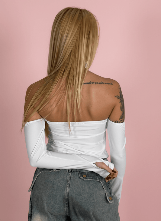 Top Butterfly Bianco - Abbigliamento Jessica