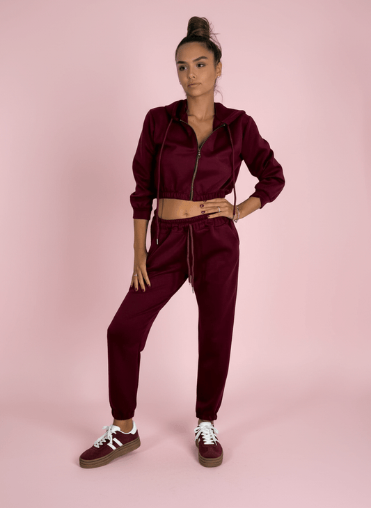 Urban Fit Pantalone Jogger Bordeux - Abbigliamento Jessica