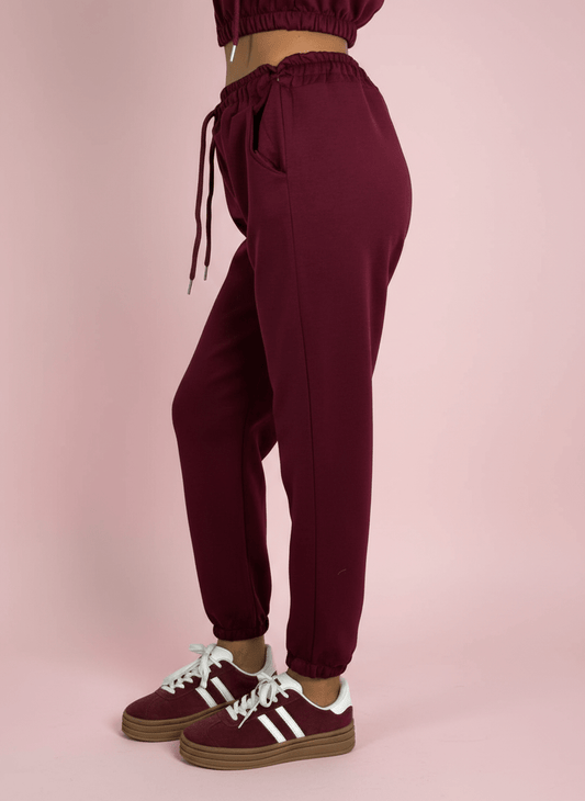 Urban Fit Pantalone Jogger Bordeux - Abbigliamento Jessica