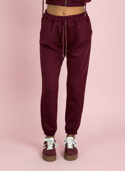Urban Fit Pantalone Jogger Bordeux - Abbigliamento Jessica