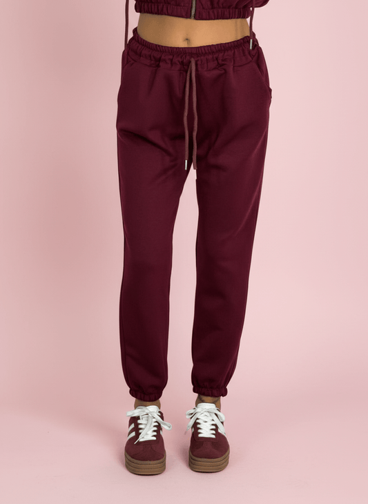 Urban Fit Pantalone Jogger Bordeux - Abbigliamento Jessica